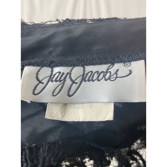 Vintage Jay Jacob’s Black Lace Ruched Dress Women Sz 9 Rocker Witchy Whimsigoth - Picture 9 of 13